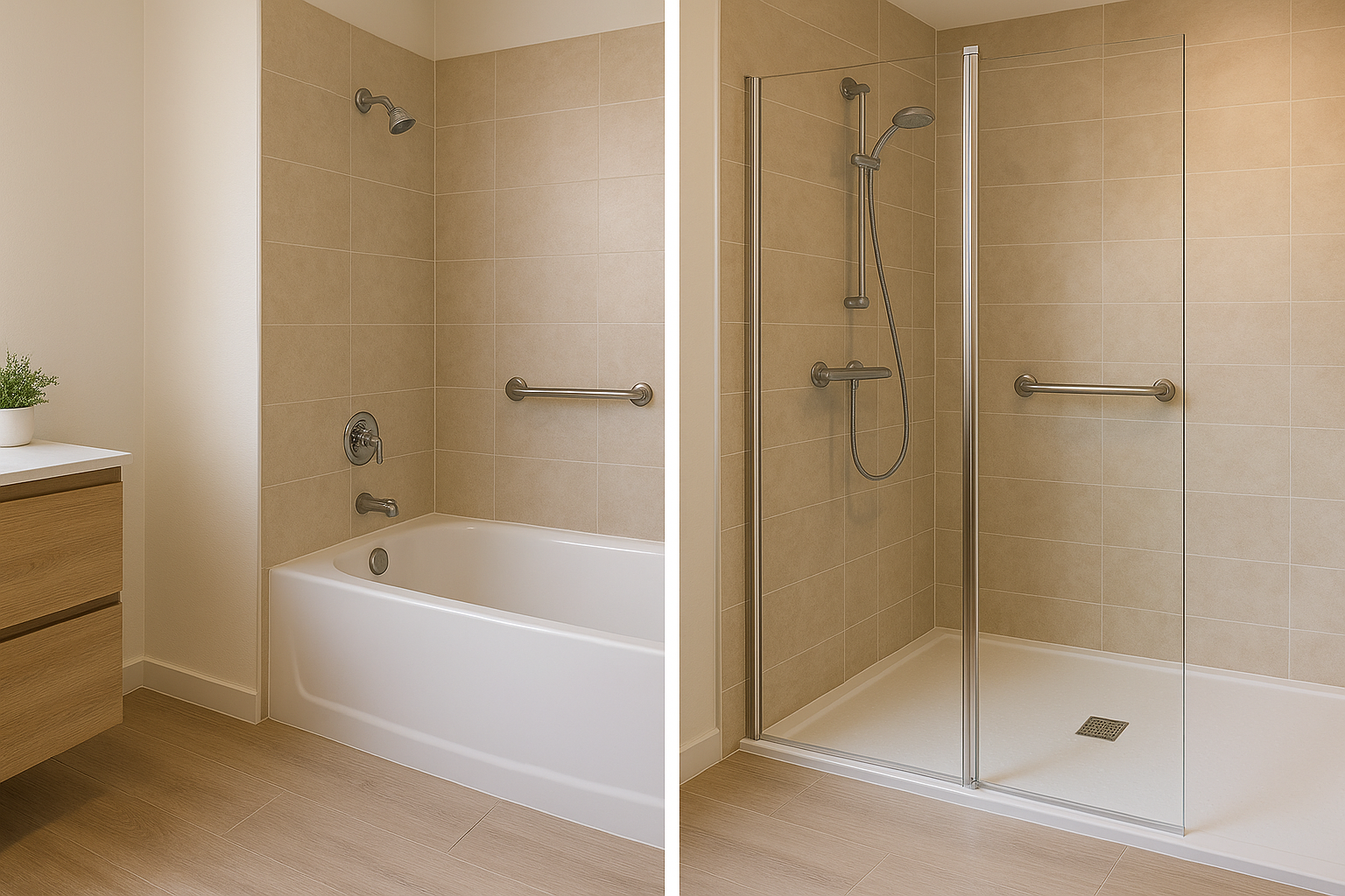 Remplacement baignoire → douche